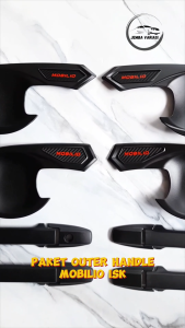 Paket Outer Cover Door Handle Pegangan Pintu Mobil Honda Mobilio Hitam Isoka