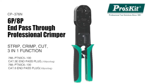 ProsKit CP-376N Modular End Pass Through Professional Crimper (210mm)