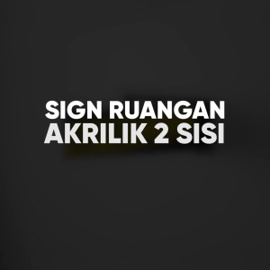 Papan Nama Akrilik Gantung Custom 2 Muka Huruf Timbul