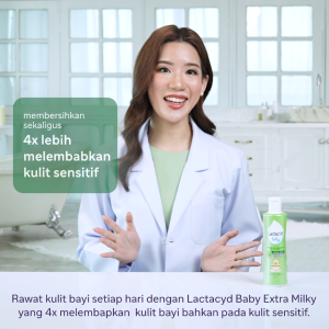 Lactacyd Baby Extra Milky 2in1 Body Wash and Hair Shampoo 60mL – Sabun & Sampo Bayi untuk Menjaga Kelembaban
