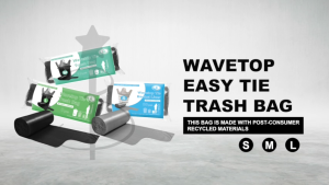 BERSEH Beg Sampah dengan Rekaan Wavetop -  Wavetop Easy Tie Trash Bag