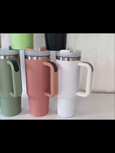 40OZ Water Bottle Cups Coffee Mug With Straw Handle Leak-Proof Good Sealing 304 Stainless Steel