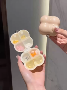 ตลับใส่เครื่องประดับแบบพกพา กล่องใส่ยา แบ่งช่องได้ 7 ช่อง ดีไซน์สวย ปิดผนึกอย่างดี ส่งเร็วมาก MUDMEE