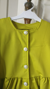 Setelan Anak Perempuan Import Polos Model Blouse Balon Lengan Panjang Kancing Kulot Scuba Terbaru