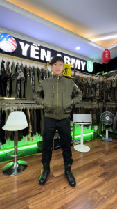 Áo Khoác Pilot Lính Nam Xịn Màu Xanh Rêu / Đen - Mã PL1981