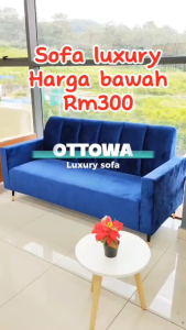 ⚡️LIKE BUG⚡️Ottawa Luxury Sofa Royal Velvet Fabric / Sofa 3 seater / Sofa 2 seater/ Sofa Set / Sofa Mewah / Royal Blue Sofa / Royal Blue Green / Royal Grey Sofa