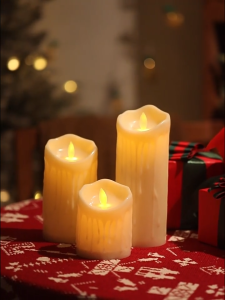 LED Flameless Electric Candle Light Romantic Simulation Pillar Candle Birthday Wedding Home Decor Lighting
