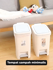 Dejavu Tempat Sampah Injak Kekinian Tong Sampah Plastik Dua Mode Pembuka Anti Ribet Trash Bin Dapur Kamar Mandi Kokoh Anti Bau Tempat Sampah Besar 8L/20L Tempat sampah aesthetic tempat sampah dapur tong sampah injak tong sampah HSB791