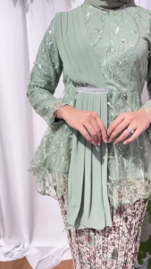 Setelan kebaya aurora selendang kebaya kekinian kebaya wisuda kebaya pesta set kebaya modern