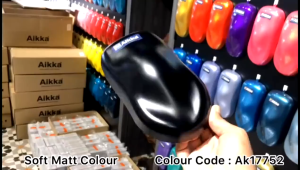 2K Paint  AIKKA AK17752 Super Black  SOFT MATT SERIES Car Motor Paint DIY Aerosol Spray Bottle Cat Bancuh Kereta 车漆