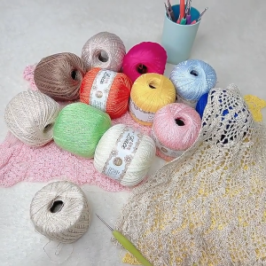 Jhj0 50G/Ball DIYมือถักเส้นด้ายผ้าขนสัตว์ถักลูกไม้ถักด้ายผ้าฝ้ายFineเส้นด้ายเครื่องประดับลูกไม้ถักเย็บปักถักร้อย