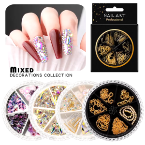 DIY✨ อะไหล่ติดเล็บ อุปกรณ์แต่งเล็บ อะไหล่5ช่อง