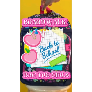 Boardwalk Girls Allezia Flower Printed School Backpack With Lunch Bag And Pencil Case