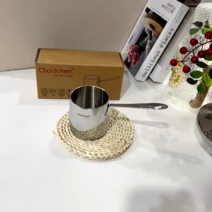 Quánh inox CHOCKMEN 8cm quánh inox 350ml nồi nhỏ quánh nấu nước sốt quánh đun chảy socola