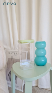 NOVA รุ่น NOG (ฝาสีเขียว) กล่องสูญญากาศ ป้องกันความชื้น มด แมลง สำหรับใส่นมผง ขนม อาหารแห้ง