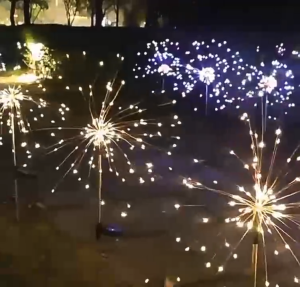 Vimite Eight Modes Color Light Solar 150 Light Outdoor LED Ground Insertion Dandelion Light Firefly Outdoor Waterproof Lawn Courtyard Birthday Party Staircase Decoration Atmosphere Light