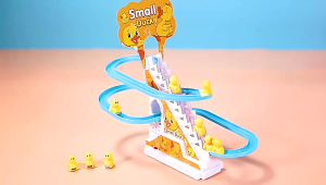 【COD】Duck Climbing Stairs Track Toy Electronic Duck Toy Musical Education Toy Kids Gift Boy Girl Tiktok Mainan Kanak
