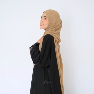 Zayra Hijab Hannah Abaya Silk Bordir Premium XS S M L XL XXL