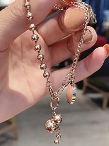 Gelang Tangan Titanium Rantai Mix Koin Vintage Trending Fashion Korea Style Elegan Premium Kendi Keberuntungan GL1278