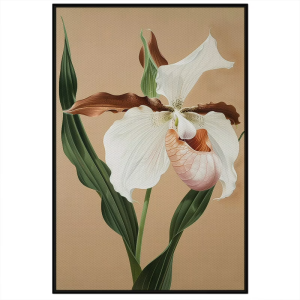 Tranh hoa lan trong bộ tứ bình phong thủy tranh treo tường dán tường trang trí phòng khách nội thất.CGI-727