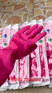 Găng tay cao su Đông Cầu Vồng Hồng