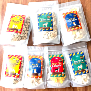 PuppPet - ขนมฟรีซดรายหมา แมว เกรดพรีเมียม อกไก่ ตับไก่ ไข่แดงชีส ขนมหมา Freeze dried snacks for pets