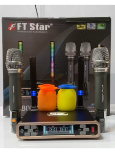 FT Star Wireless Microphone System FT-80U with Voice Control and Bluetooth Function - 100% Original
