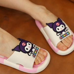 FASHION ACE🔥 New Girls Sandals Fashion Soft Bottom Princess Kids Shoes Kuromi Girls Sandals 2024 Summer Popular Childrens Princess Shoes Childrens Beach Shoes Anti slip Slippers Comel Kasut24042407