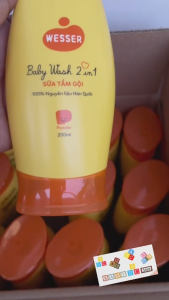 Sữa Tắm Gội Wesser Chai 220ml Sữa Tắm Trẻ Em An Toàn Cho Bé Sơ Sinh