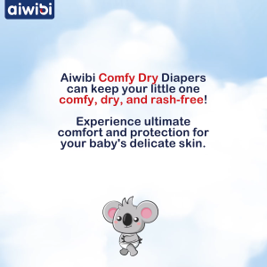 (3 Pack) Aiwibi Comfy Dry Premium diaper pants Breathable Diaper pants Ultra-thin Soft diapers M/L/XL/XXL Sizes