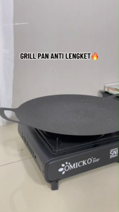 Alat Panggangan BBQ Grill Pan Korean Wajan Bulat Anti Lengket Serbaguna/Grill Pan Korean Alat Panggang Daging Alat Pemanggang Panci BBQ Non-stick