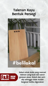 Talenan Kayu Pinus Premium Food Grade Talenan Serbaguna 3 Lubang Hiasan Dinding Perlengkapan Rumah