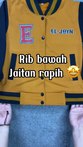 Jaket Baseball Anak Laki-Laki & Perempuan Usia 2-13 Tahun Bisa Custom Request Nama Inisial