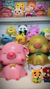 Heo Đất Cute Đội Mũ Size Nhỏ Lợn Đất Ống Tiết Kiệm Đựng Tiền - Heo Đất PiPi