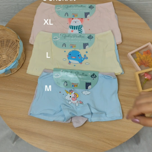 Celana Dalam Anak Perempuan 1 pak 2 pcs Sorex 1312 Bahan Katun Size M-XL Celana Segi Empat Anak