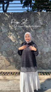 PUJA SET - FLOTTILICIOUS / Kemeja Katun Twill Outer Brukat / Kondangan Style / Casual Top Korean Style / Baju Murah Outfit Ootd