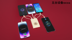 แบตสำรอง Power Bank 30000mAh คุณภาพดี มี4สาย ลายการ์ตูน สินค้าพร้อมส่ง