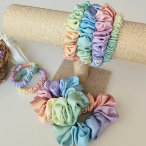 Natural Mulberry Silk Scrunchies Multi Colour Range For Hair Care Soft and Smooth Hair Accessories