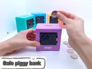 MixHome Children Piggy Bank Cute Aviation Piggy Toy Piggy Bank Cartoon Sticker Manual Piggy Coin Money Box Kid Gift Toy