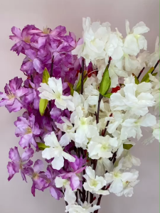 ซากุระบาน PF-1426 ดอกซากุระ ช่อดอกไม้ตกแต่งบ้าน ดอกไม้ปลอม ดอกไม้ประดิษฐ์ พร๊อพถ่ายรูป