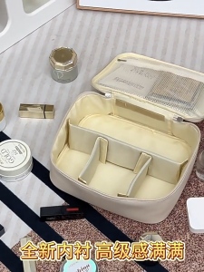 SKPLUS Portable Cosmetic Bag For Women Partition Large Capacity Waterproof Makeup Brush Storage Bag Travel Toiletry Bag - Fulfilled by SKplus