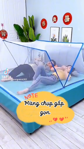 (GIÁ TẬN GỐC) Mùng Màn xếp thông minh gấp gọn chắc chắn bền đẹp đủ kích thước KÈM TÚI ĐỰNG TIỆN DỤNG