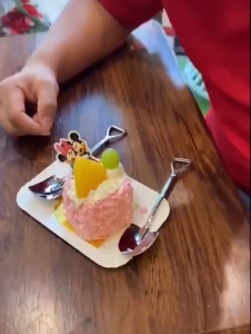 MixHome 2Pcs Stainless Steel Spade Spoon Coffee Tea Spoon Dinner Ice Cream Dessert Watermelon Spoon Kitchen Tool