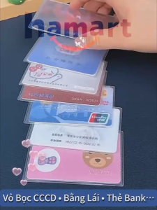 SET 2 Vỏ Bọc Thẻ Căn Cước Công Dân PVC Bán Trong Suốt Đựng CCCD Bằng Lái Xe Thẻ Ngân Hàng Card ATM