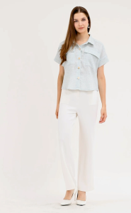 Krizia Pocket Detail Button Down Shirt Blouse