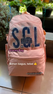 Gracey Bag 71723F Tas Ransel Sekolah Anak Perempuan/Remaja Silvergirl