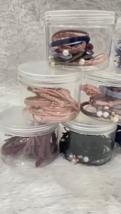 [12 in 1] Ikat Rambut Wanita Elastis Bahan Karet Aksesoris Fashion Gaya Korea Import