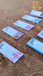 Label Book JUAL PER 20 PCS Sticker Nama Buku Jadwal Pelajaran Sekolah Anak