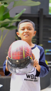 Helm Anak Bogo Retro Klasik Kids Printing 2-6 Tahun: Karakter Doraemon, Spiderman & Boboy