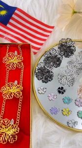 The Brooch Factory Kerongsang Merdeka Bunga Raya Dokoh Kebaya Budak Baby Brooch Pastel Hibiscus Pin Tudung Hijab